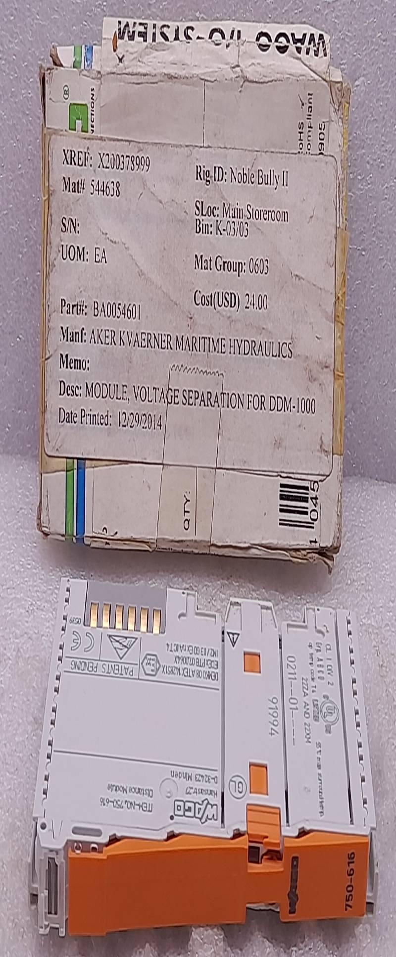 Wago 750-616 Distance Module 55C Max