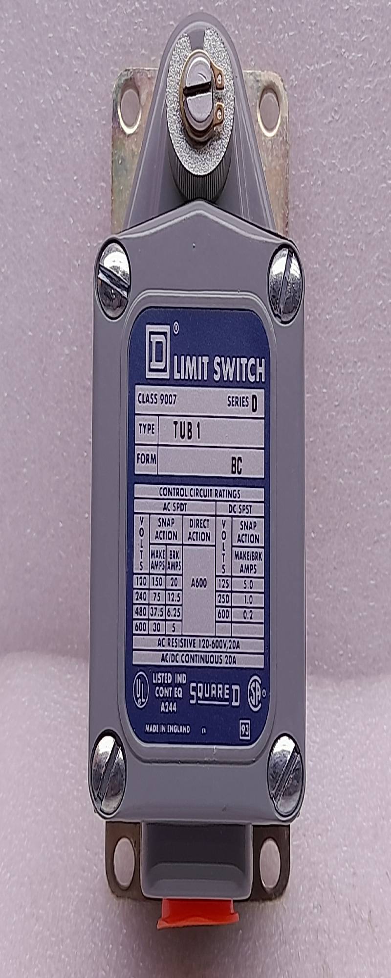 Square D TUB 1 Luimit Switch Ser D  Ac Resistive 120-600V 20A