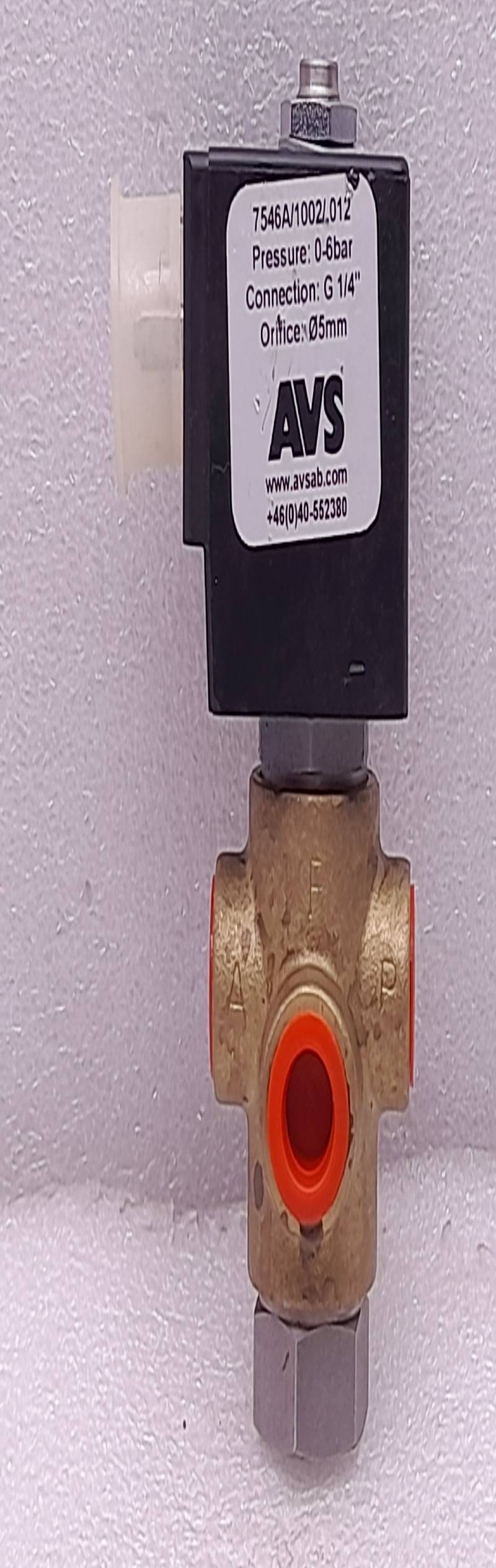 AVS 7546A-1002-012 Solenoid Valve  GSR K0510125 Coil  Pressure 0-6Bar  96V 18.5W