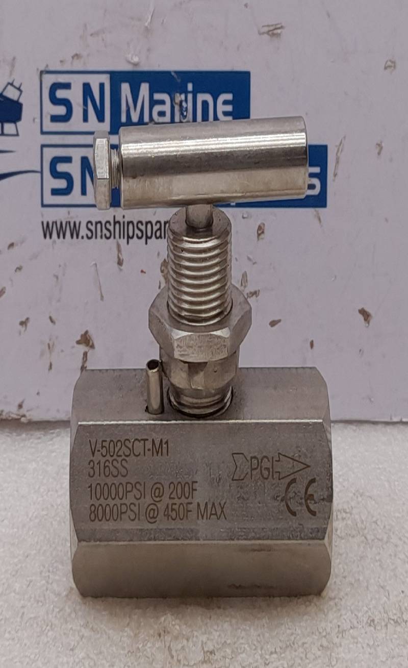 V-502SCT-M1 Hydraulic Needle Valve 10000PSI @ 200F 8000PSI @ 450F MAX 