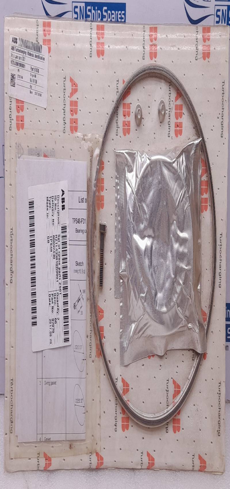 ABB Turbo System 97070 Set Of Spares Parts ZS01 HZTL439810R0001 Type: TPS48