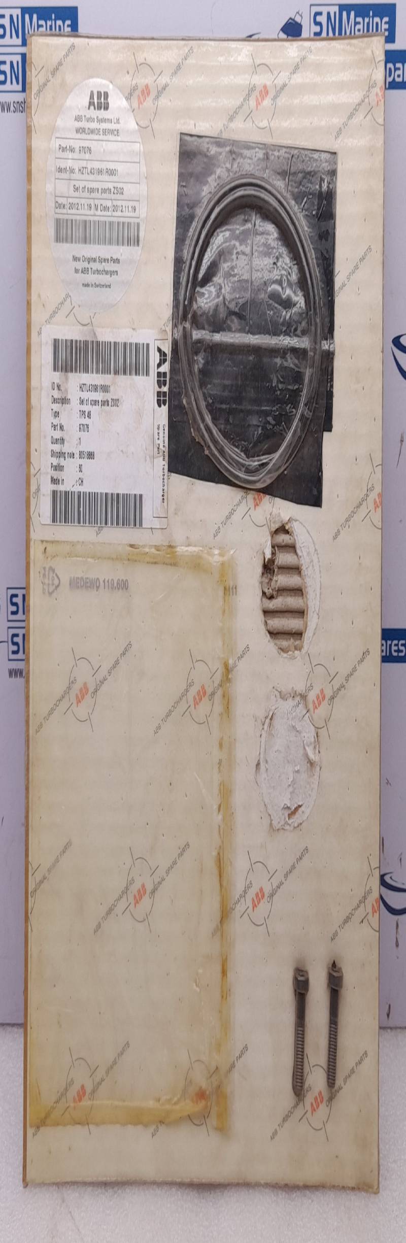 ABB Turbo System 97076 Set Of Spare Parts ZS02 HZTL431961R001