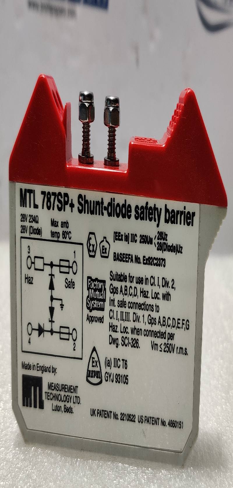 Measurement Technology 787SP+Shunt-Diode Safety Barrier 28V 234Ω 28V (Diode) MTL
