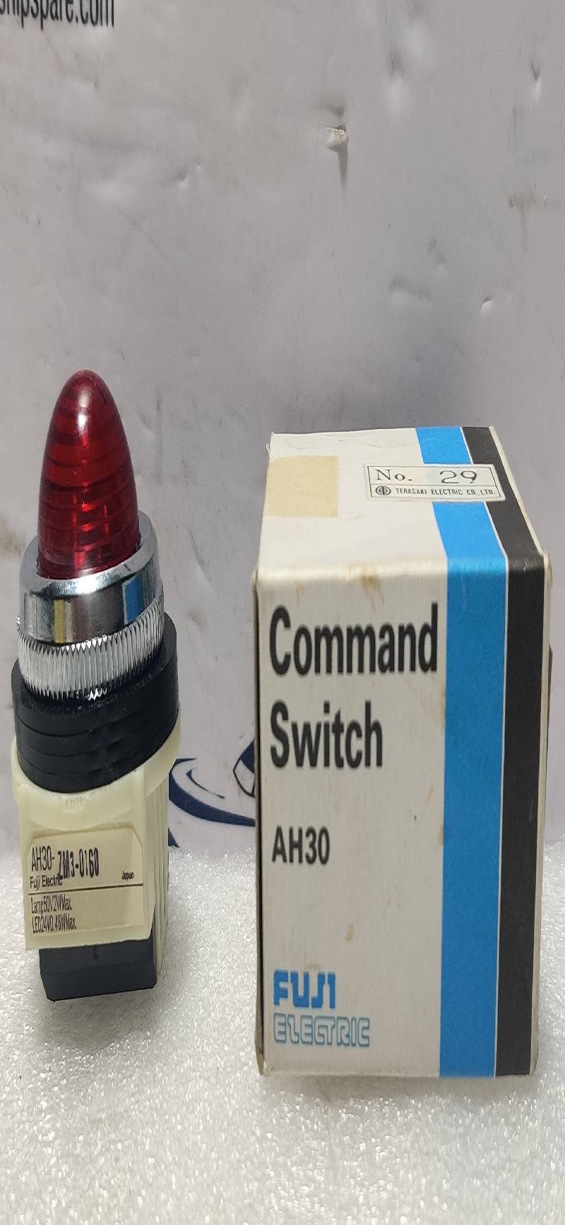 Fuji Electric AH30-ZM3-0160 Command Switch Red Pilot Light Lamp 50V2W Max.