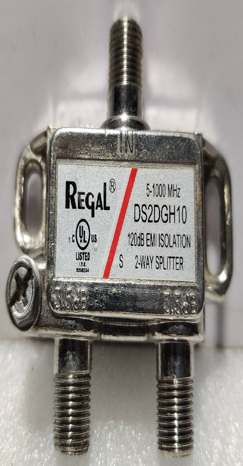 Regal DS2DGH10 2-Way Splitter 120db Emi Isolator 5-1000MHz