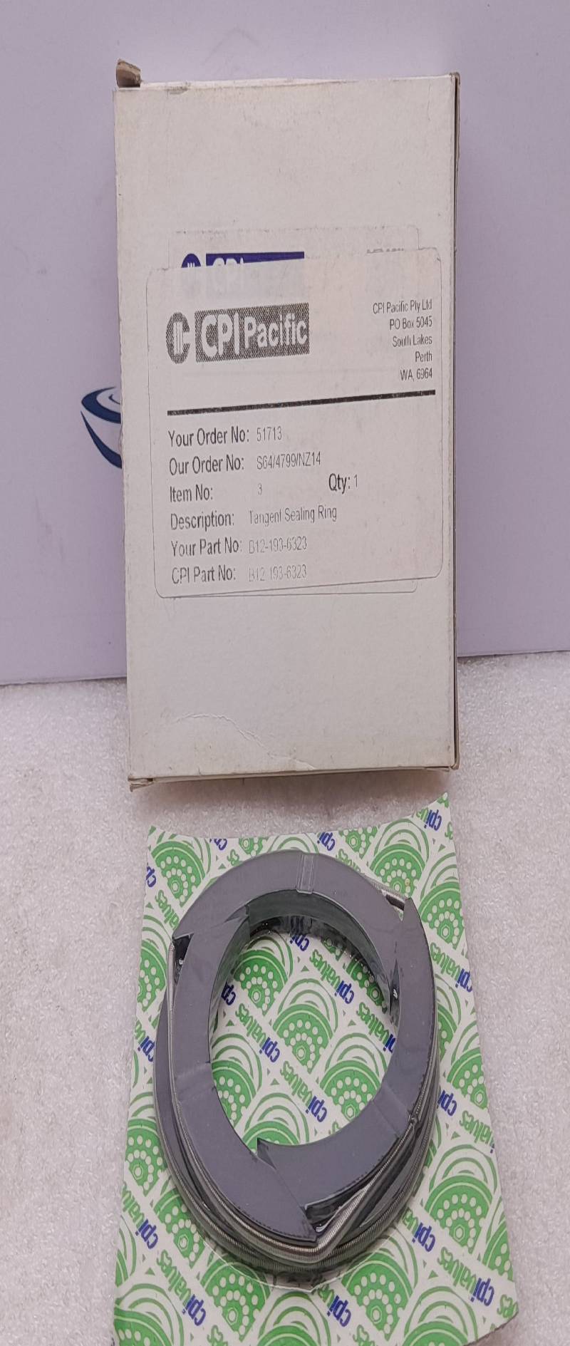 CPI Pacific B12-193-6323 Tangent Sealing Ring 7PCs In Lot