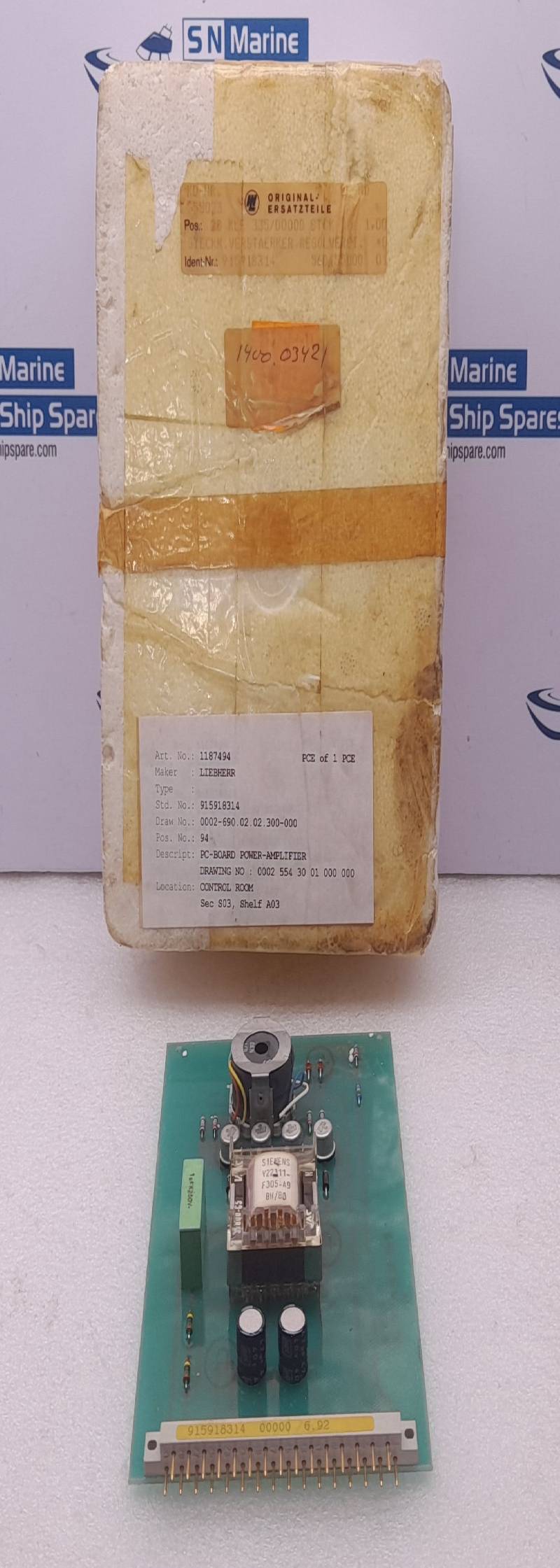 LIEBHERR 915918314 POWER AMPLIFIER PC-BOARD 0002-690.02.02.300-000