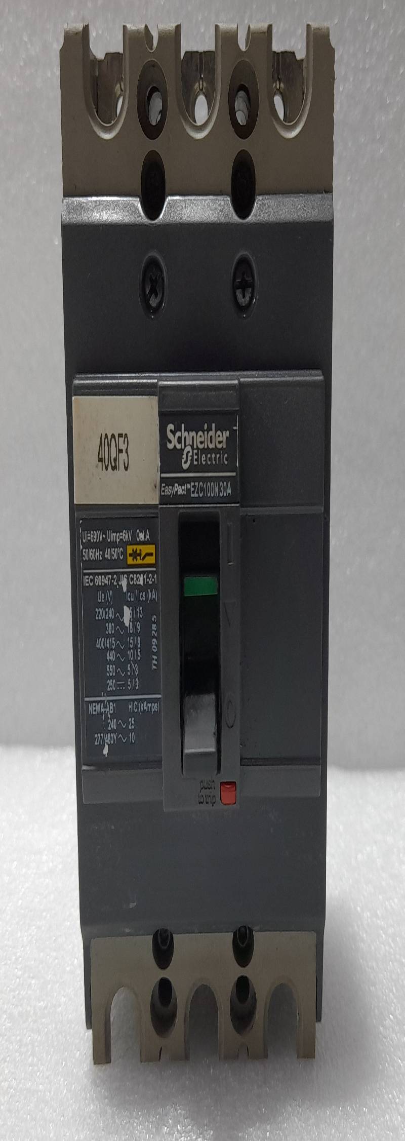 Schneider Electric EZC100N EasyPact Circuit Breaker 30A Ui= 690V~Uimp=6kV Cat. A Merlin Gerin