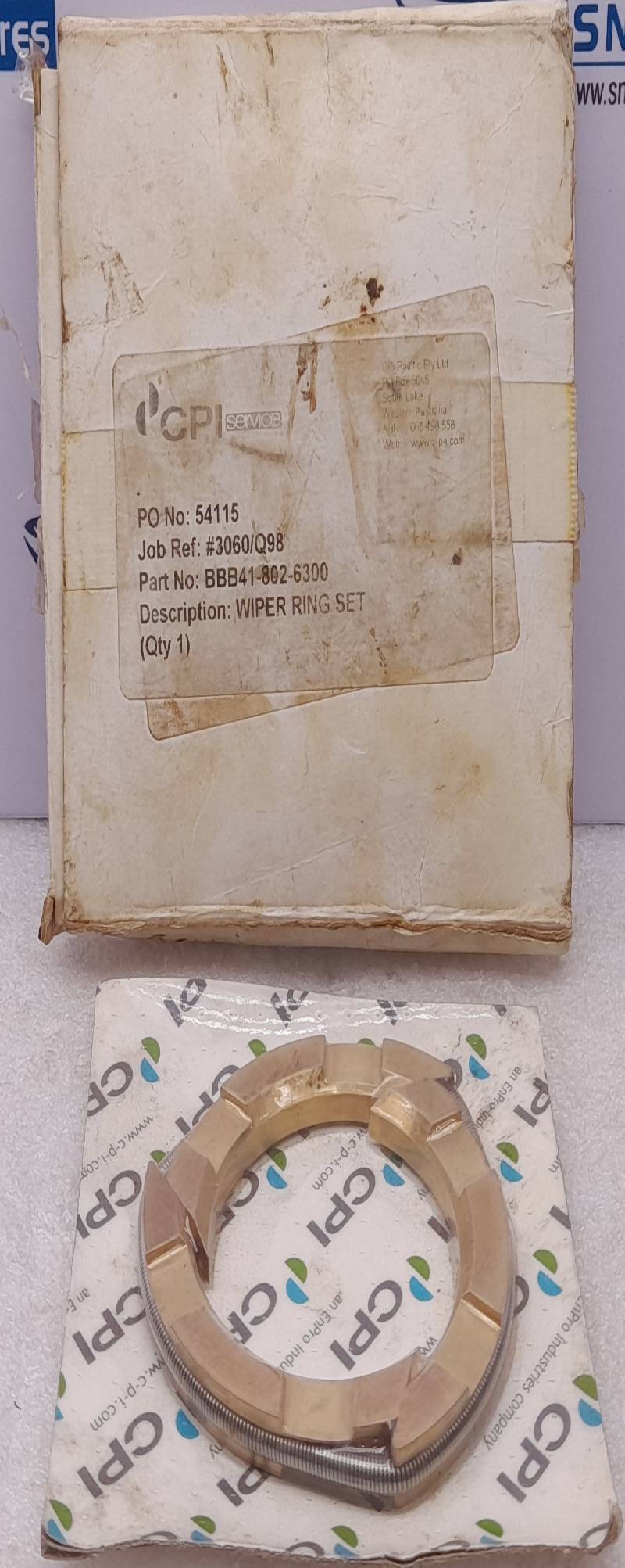 CPI SERVICE BBB41-802-6300 WIPER RING SET 2PCs IN LOT N