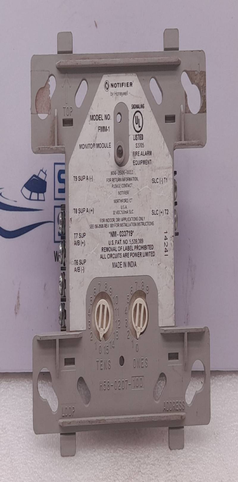 Honeywell Notifier FMM-1 Monitor Module U.S PAT NO 5,539,389