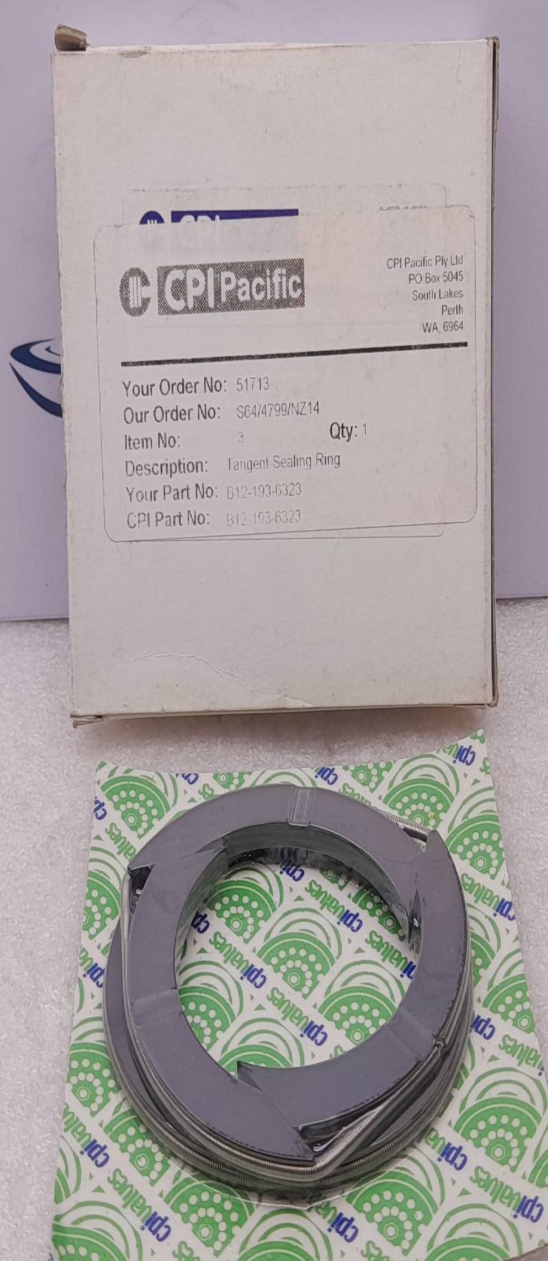 CPI Pacific B12-193-6323 Tangent Sealing Ring 7PCs In Lot