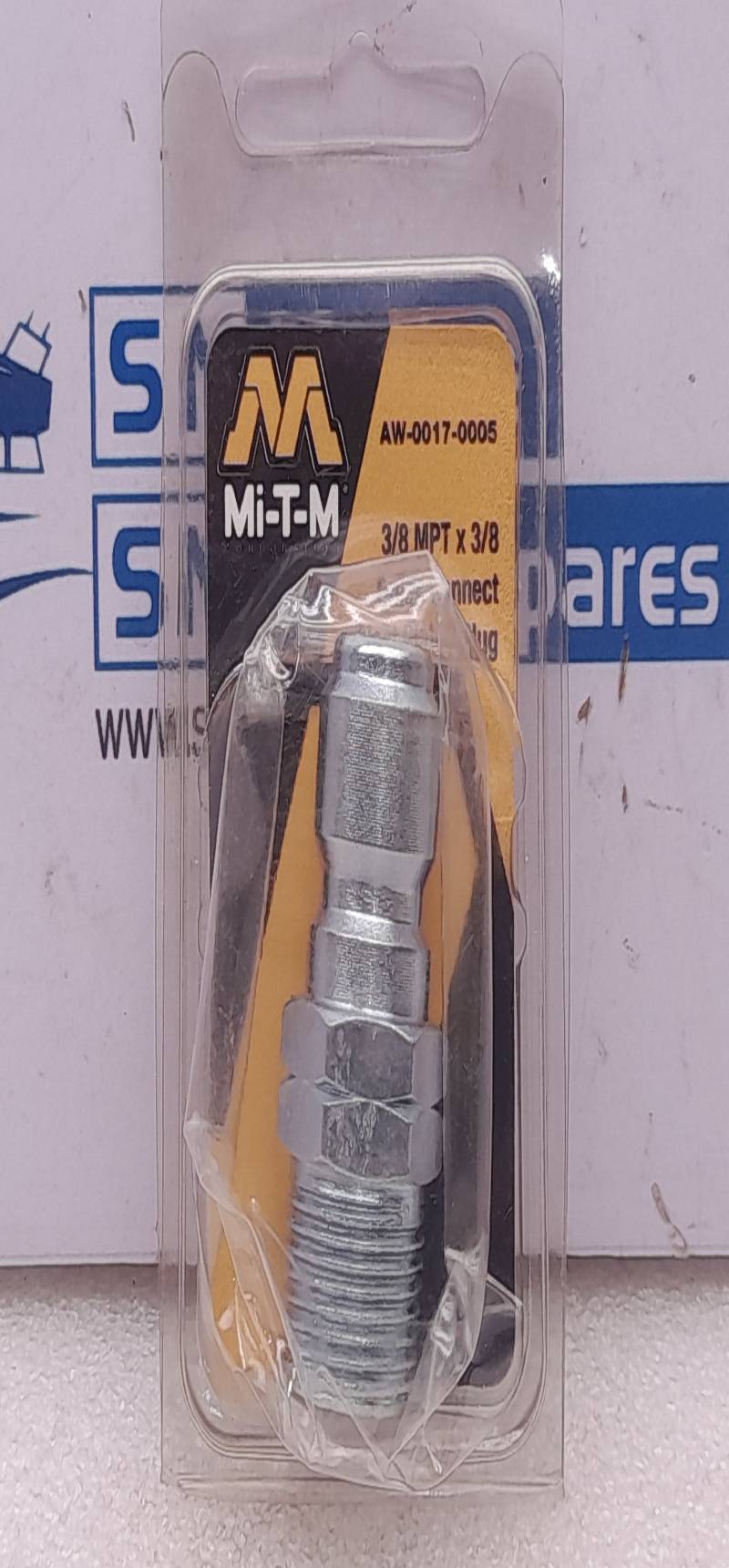 MITM AW-0017-0005 Quick Connect Steel Plated Plug 3/8MPT x 3/8 3PCs In Lot 