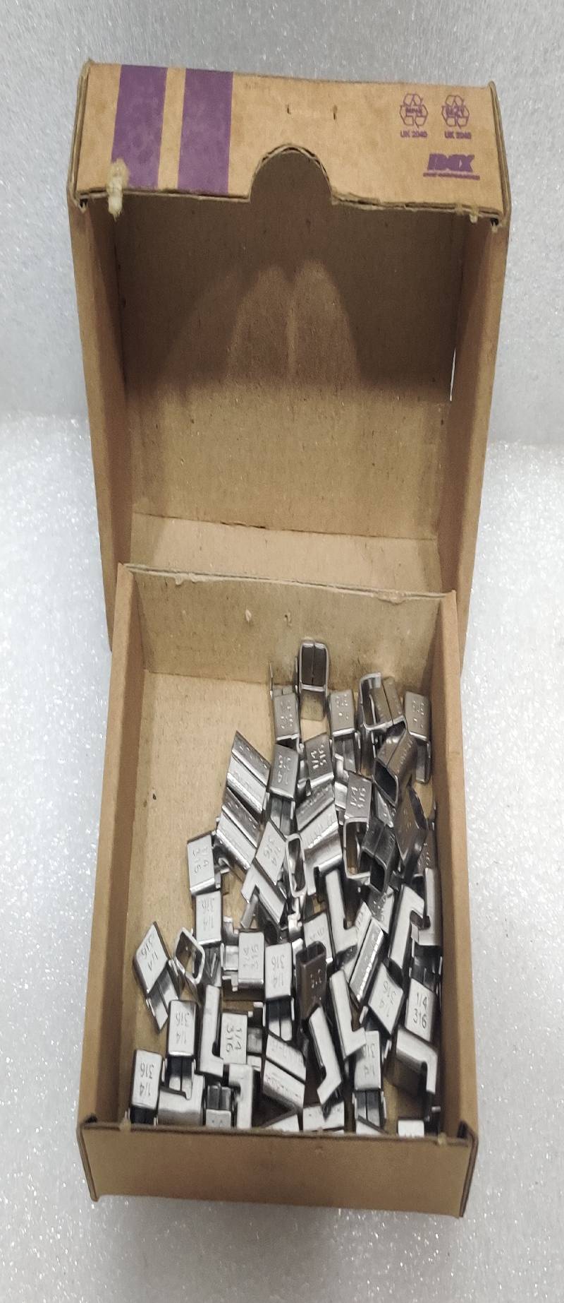 BAND-IT clips stainless steel ¼ inch 6.35mm