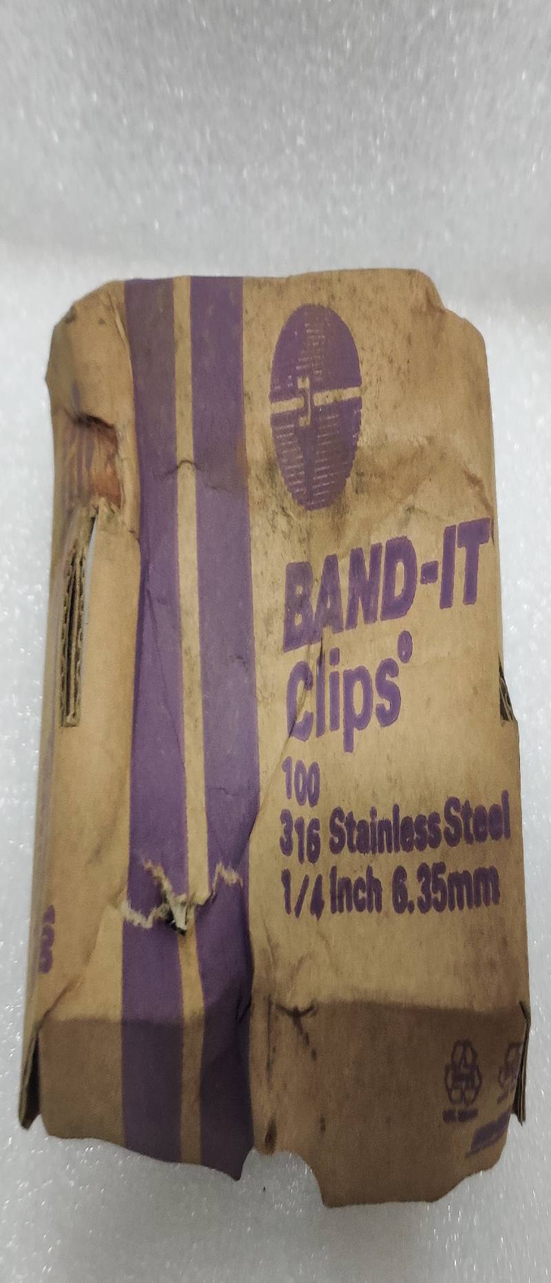 BAND-IT clips 316stainless steel ¼ inch 6.35mm