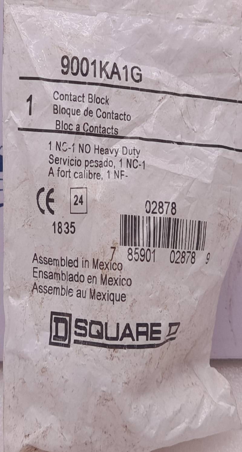 Square D 9001KA1G Contact Block 1NC-1NO Heavy Duty 3613825 Schneider Electric