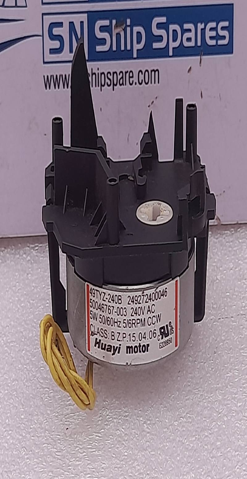 Huayi Motor 49TYZ-240B Actuator Valve Motor 240Vac 5W 50/60Hz 5/6Rpm 50046767-003 