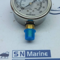 Marsh J7468P Liquid Filed Pressure Gauge 0-100Psi 1/4NPT