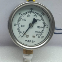 Marsh J7658P Oil Filled Pressure Gauge 0-300Psi 0-2100KPa